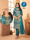 Alka By Kaya Viscose Jacquard Kurti With Bottom Dupatta Exporters In India
